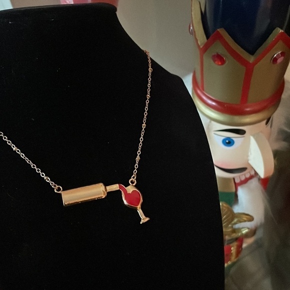 A Tiny Bit Of Drink Wine Glass Necklace - Picture 10 of 12